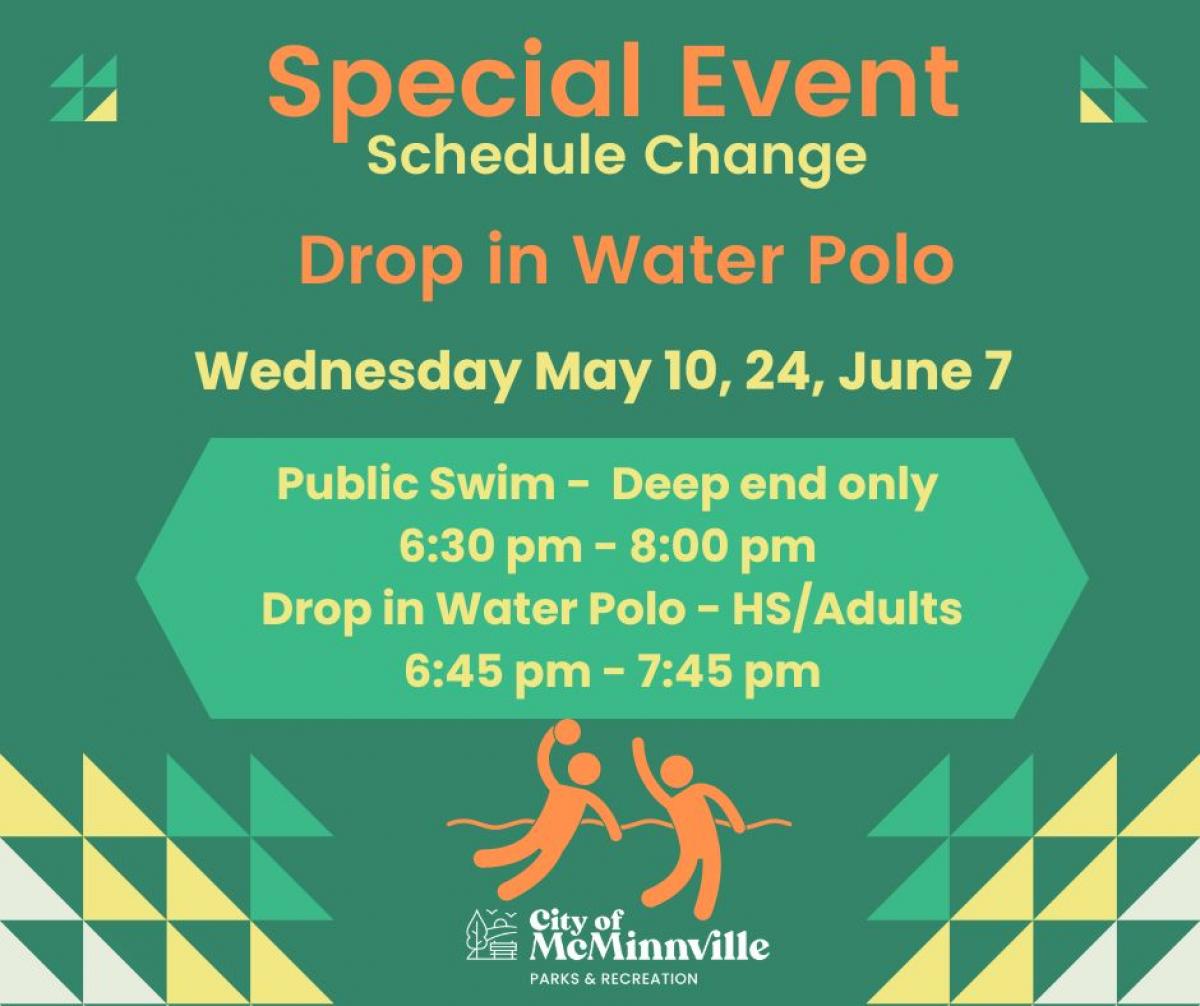 Drop in Water Polo McMinnville Oregon