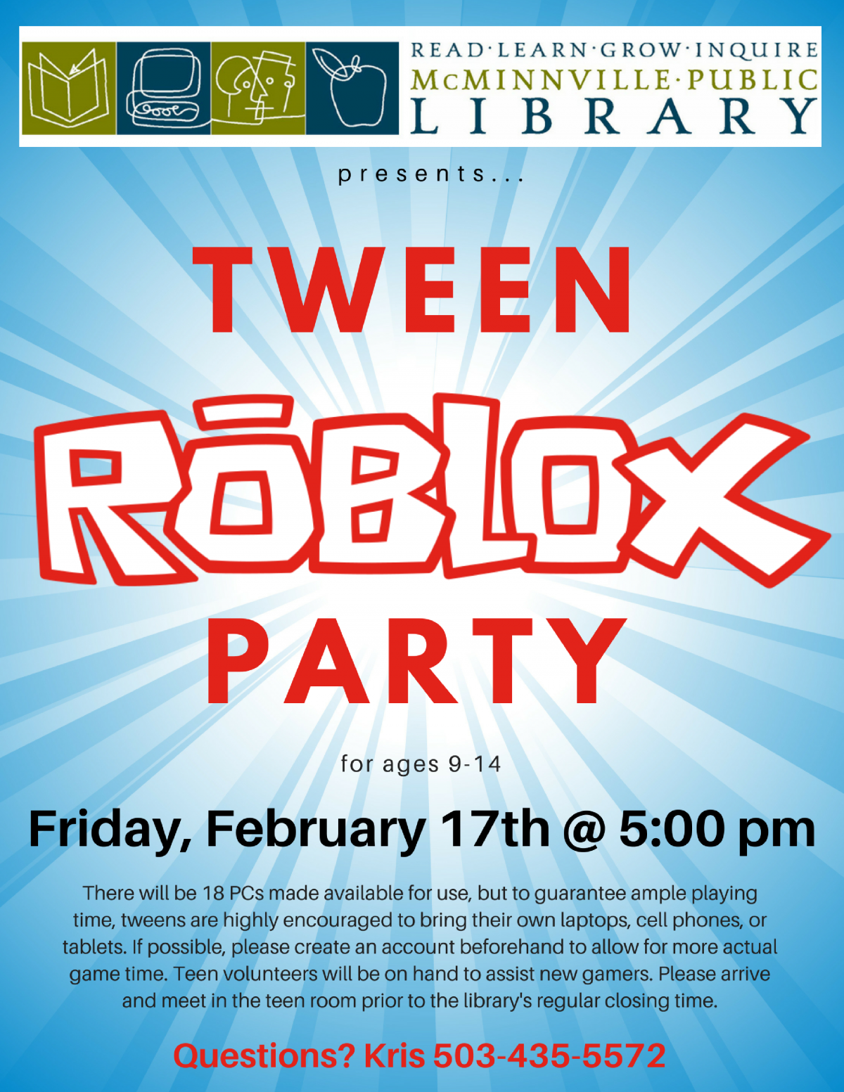 Tween Party Roblox Mcminnville Oregon - department of public works roblox