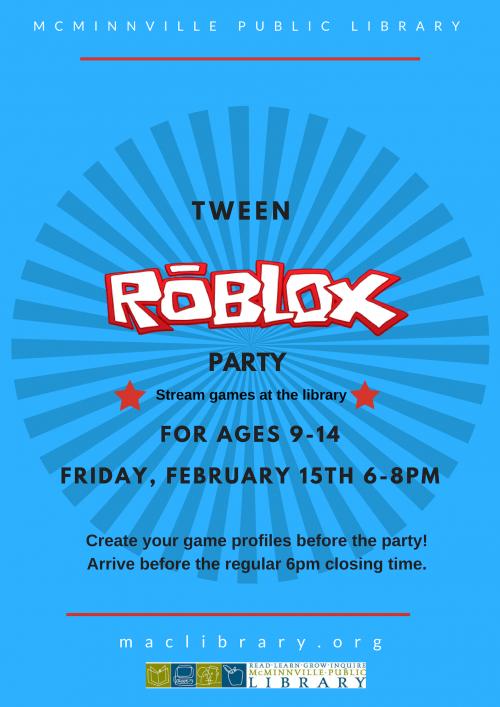 Tween Party: Roblox